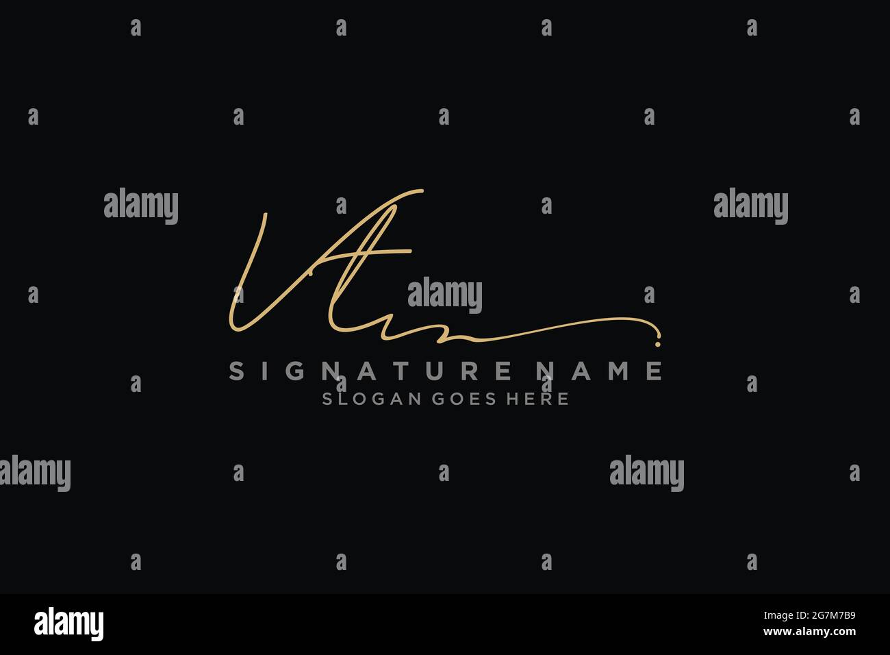 VT Letter Signature Logo Template elegante logo firmato modello simbolo icona vettoriale Illustrazione Vettoriale