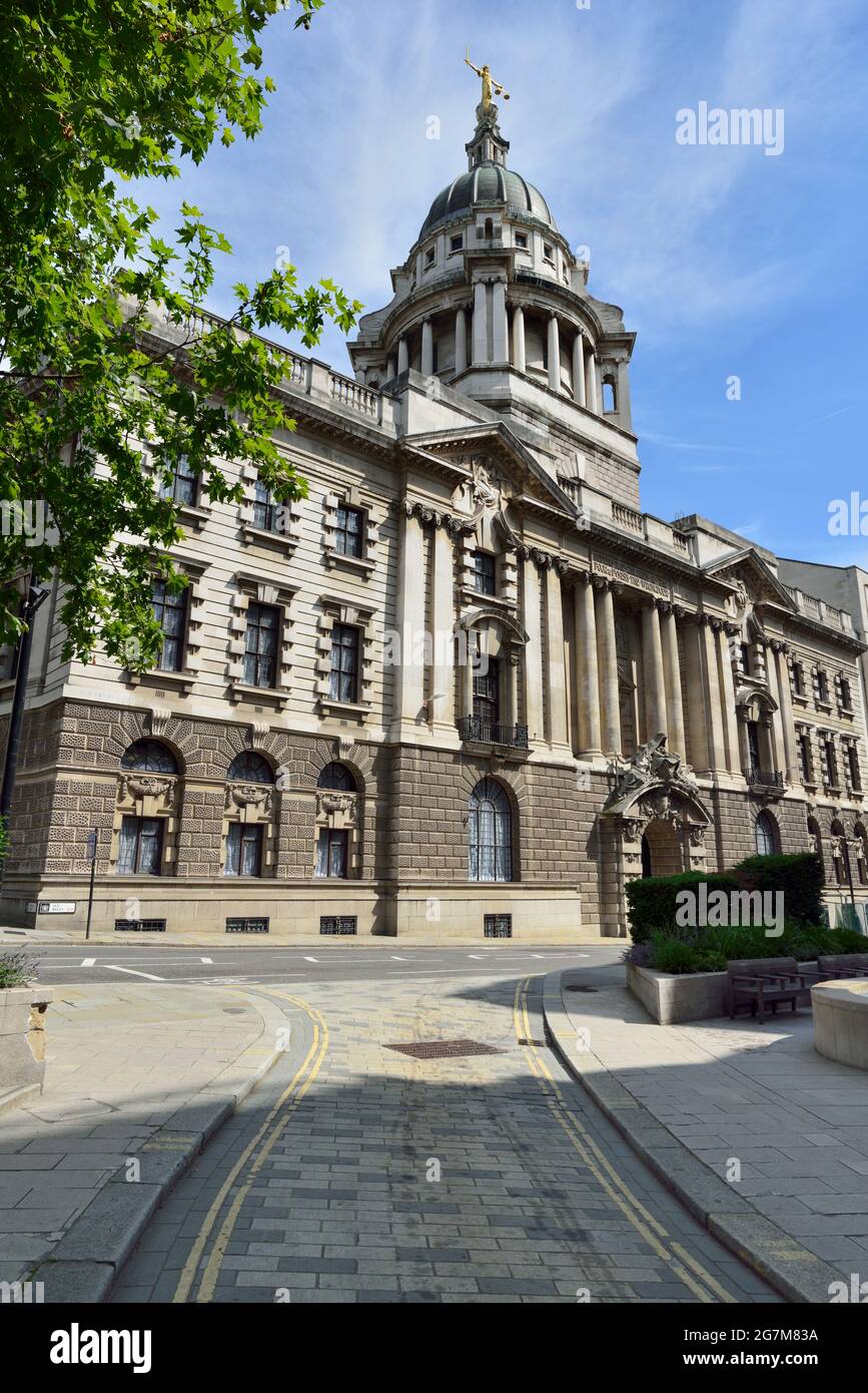 Corte penale Centrale d'Inghilterra e Galles, Old Bailey, City of London, Regno Unito Foto Stock