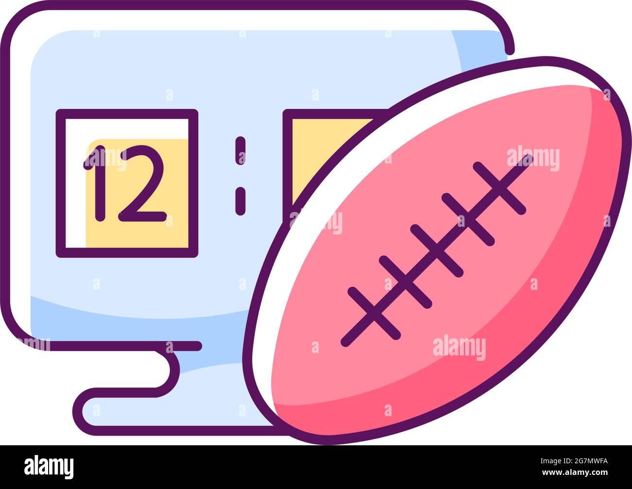 Giochi di calcio online icona colore RGB Illustrazione Vettoriale