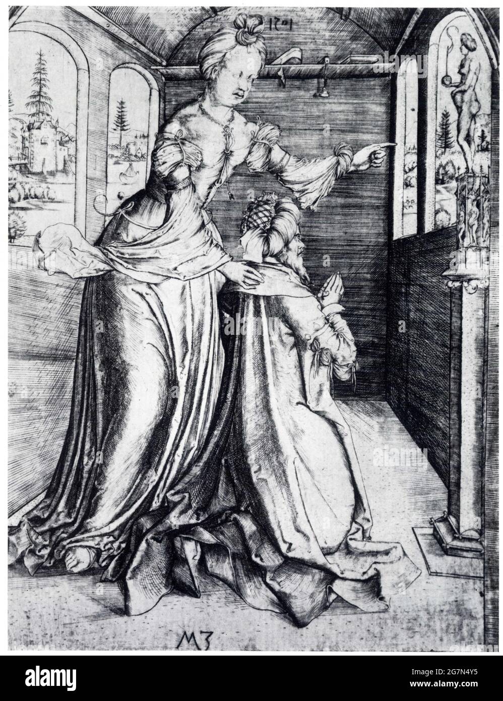 Matthaus Zasinger.1477-1525.CE qu'on adore.gravure.1501. Foto Stock