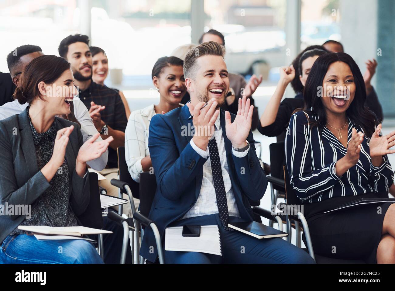 Iniziate con la motivazione del pubblico Foto Stock