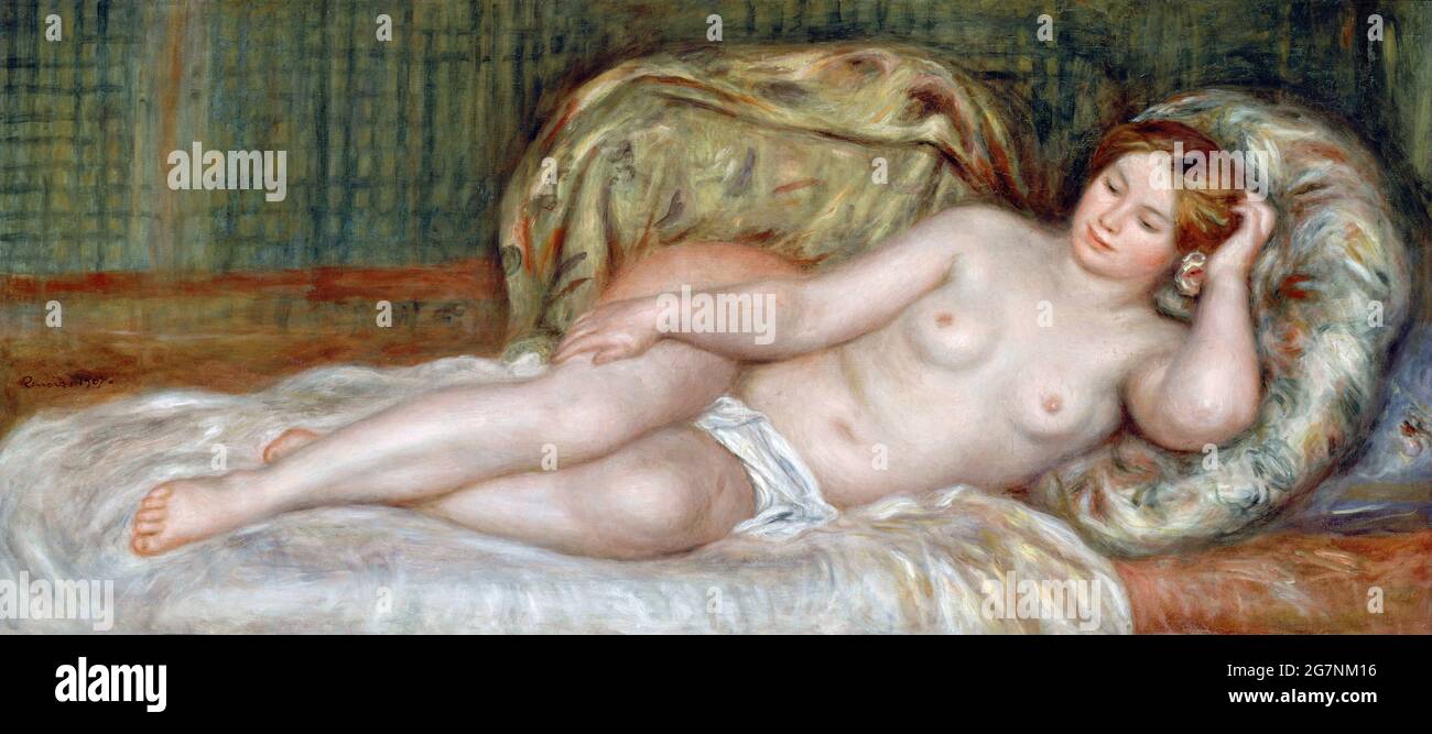 Grande nudo di Pierre Auguste Renoir (1841-1919), olio su tela, 1907 Foto Stock