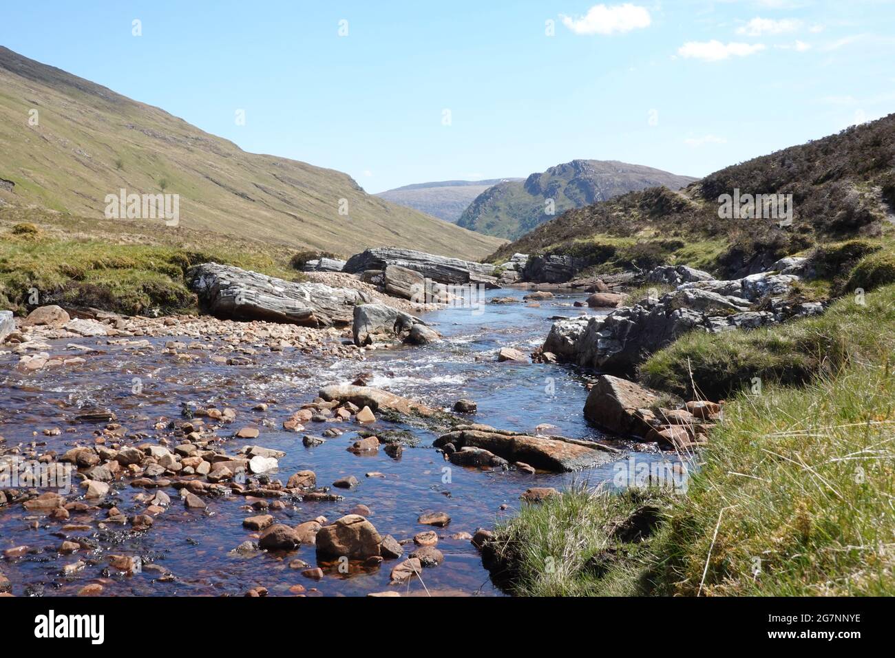 Alt na Lairige vicino a Stob Ban, Grey Corries, Scottish Highlands Foto Stock