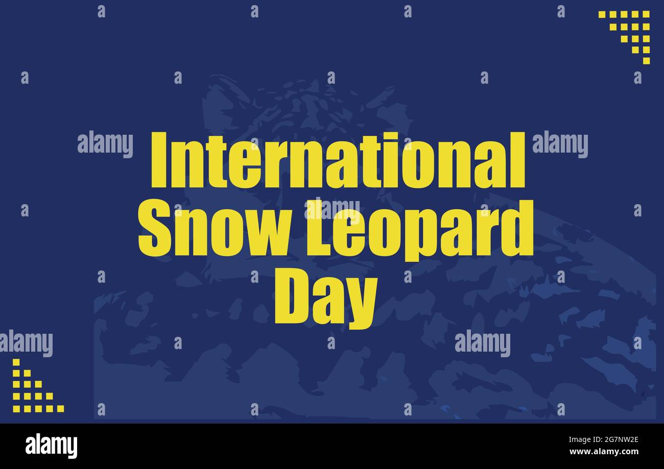 Modello vettore International Snow Leopard Day Illustrazione Vettoriale