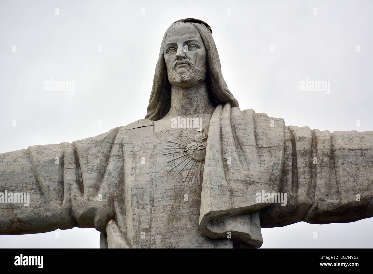 Statua di Cristo Re, Cristo Rei, Ponta do Garajau, Madeira, Portogallo, Europa Foto Stock