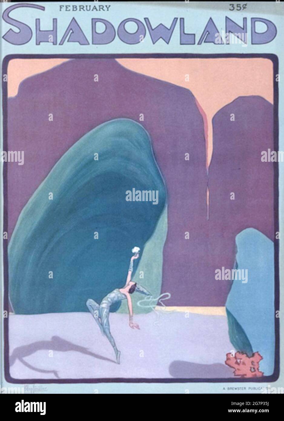 Copertina della rivista classica Shadowland Arts degli anni '20. Illustrazione di A. M. Hopfmuller. Foto Stock