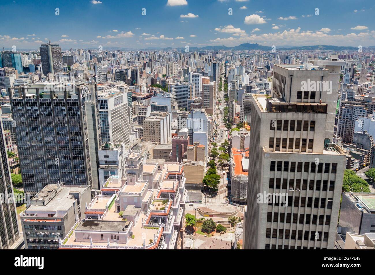 Vista aerea di Sao Paulo, Brasile Foto Stock