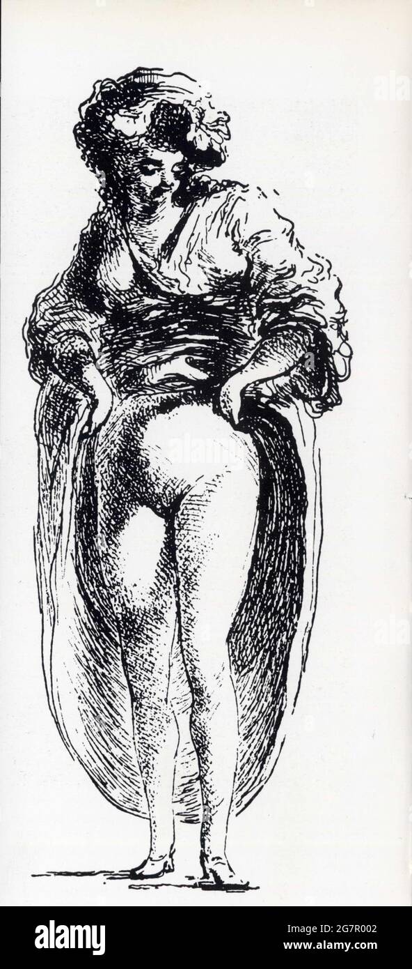 Dominique-Vivant Denon.1747-1825.la Courtisane.Dessin Foto Stock