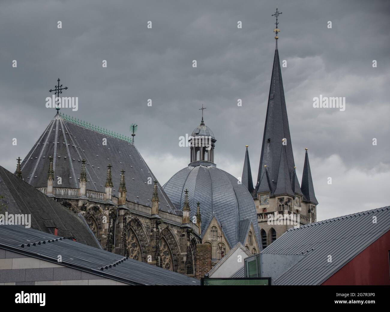 Aachner Dom Foto Stock