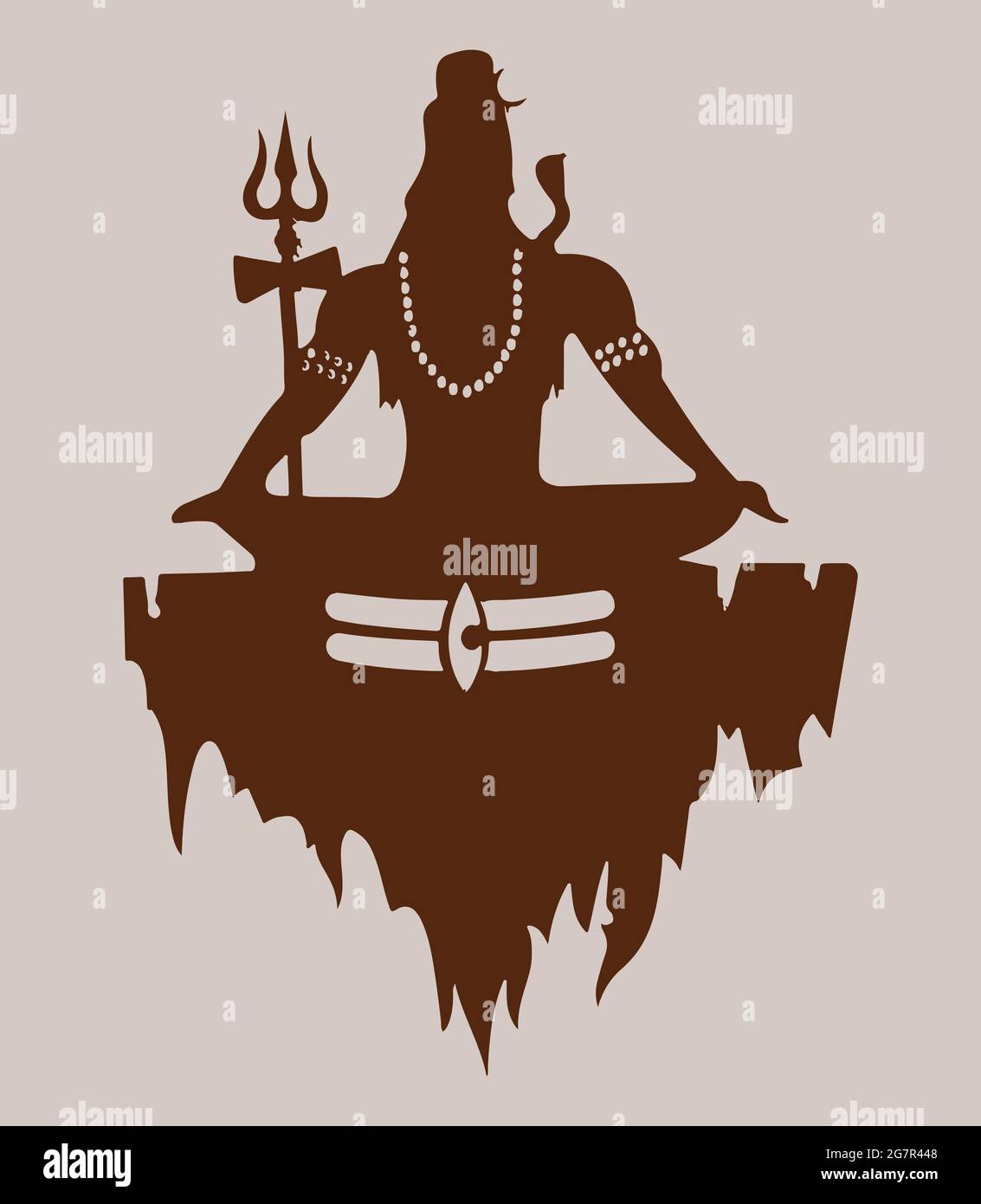 Illustrazione di Lord Shiva Foto Stock
