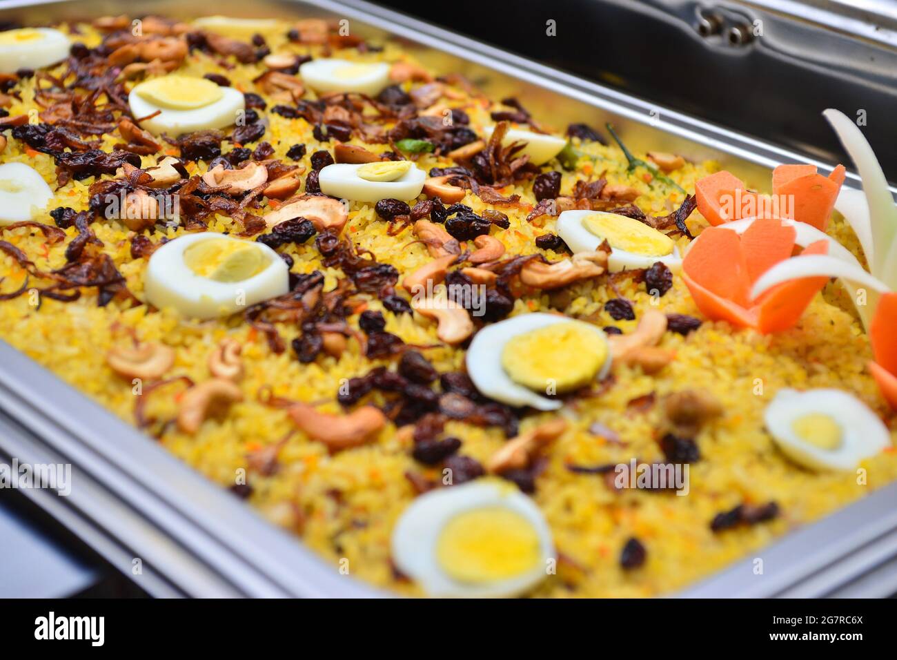 Riso fritto con uova Foto Stock