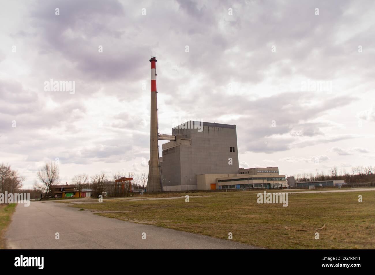 Stillgelegtes Atomkraftwerk Zwentendorf an der Donau Foto Stock