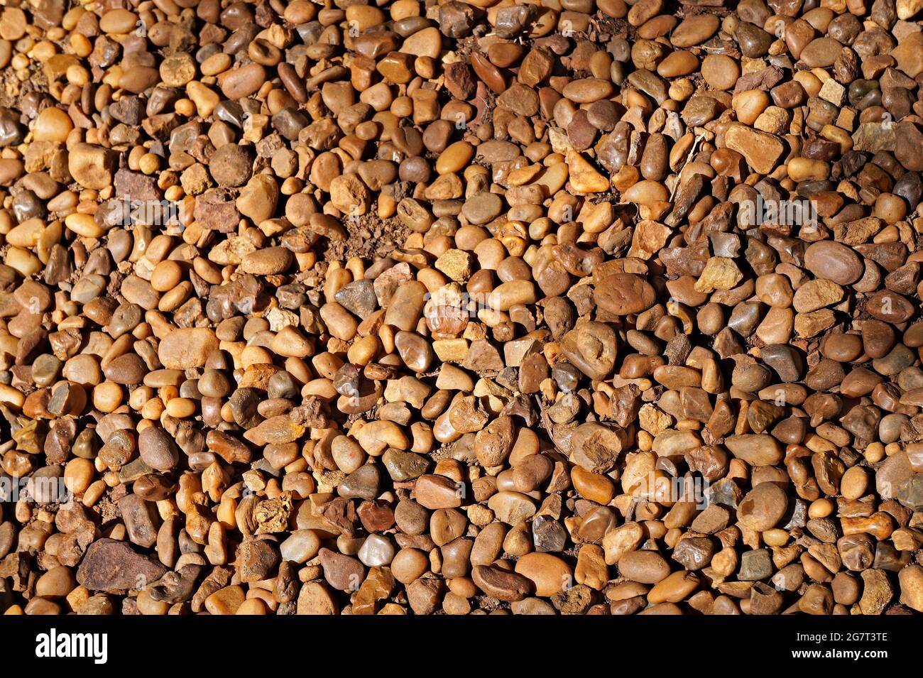 Sfondo di ciottoli marroni, Minas Gerais, Brasile Foto Stock