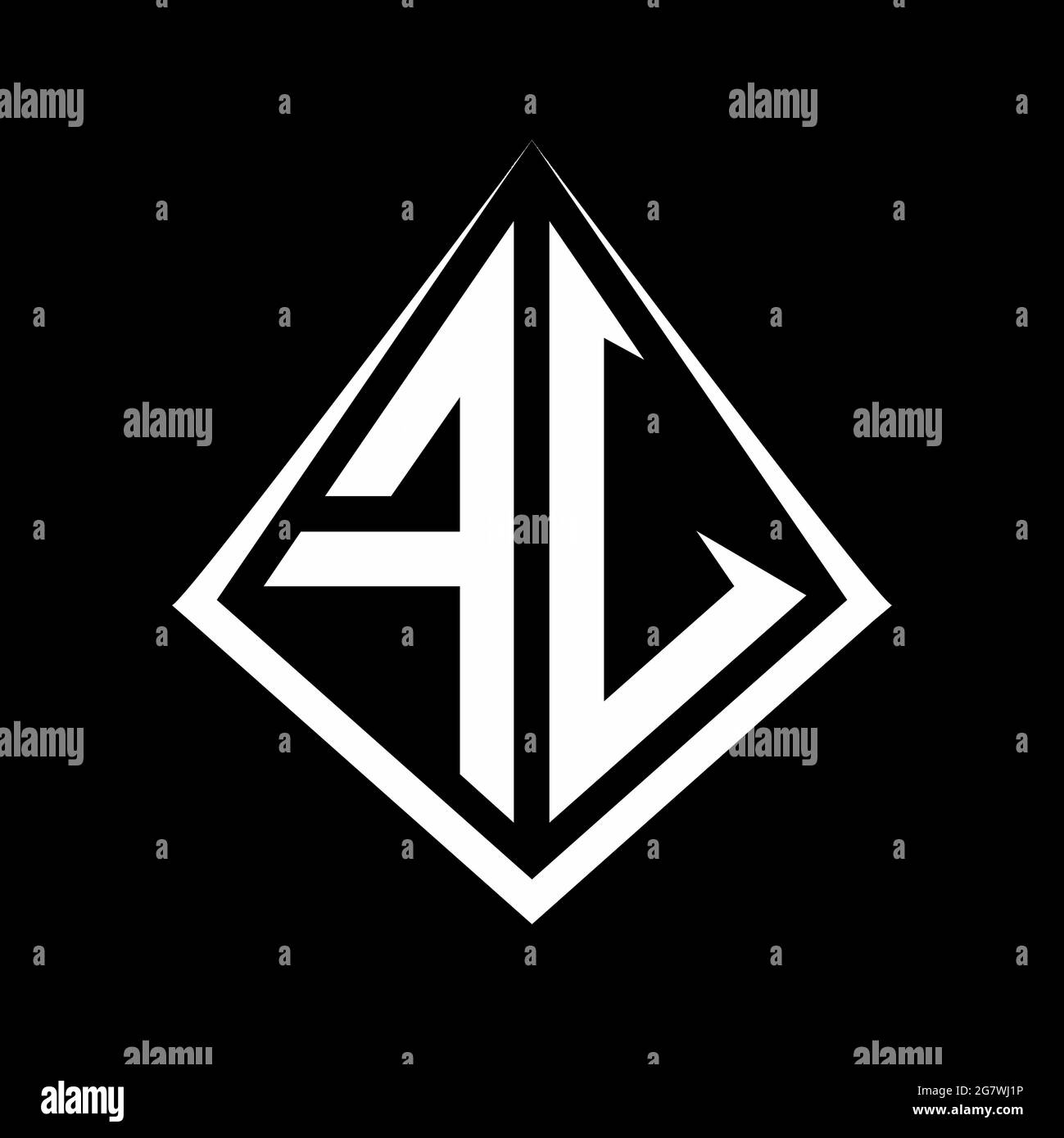 Logo FV monogramma con prisma forma modello vettore icona moderna Illustrazione Vettoriale