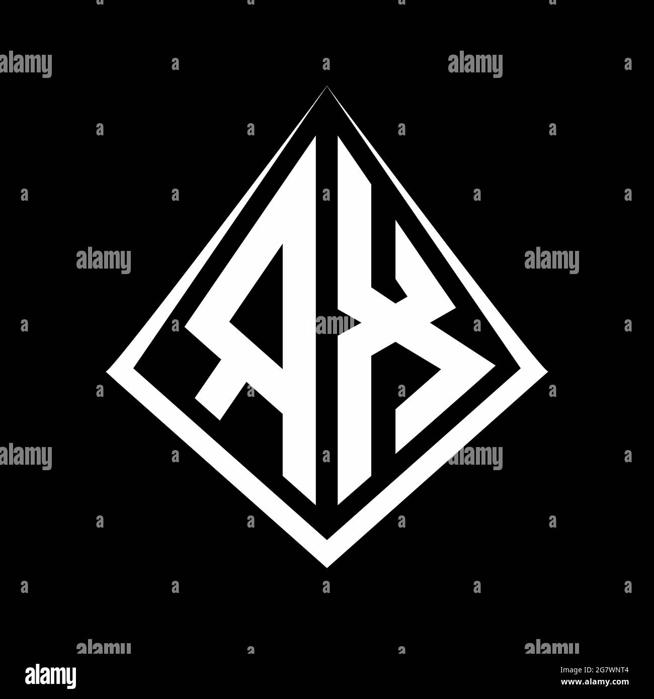 RX logo lettere monogramma con prisma forma modello vettore icona moderna Illustrazione Vettoriale