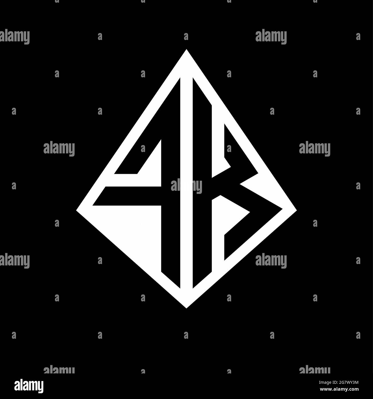 Logo FK monogramma con disegno forma prisma vettore icona moderna Illustrazione Vettoriale