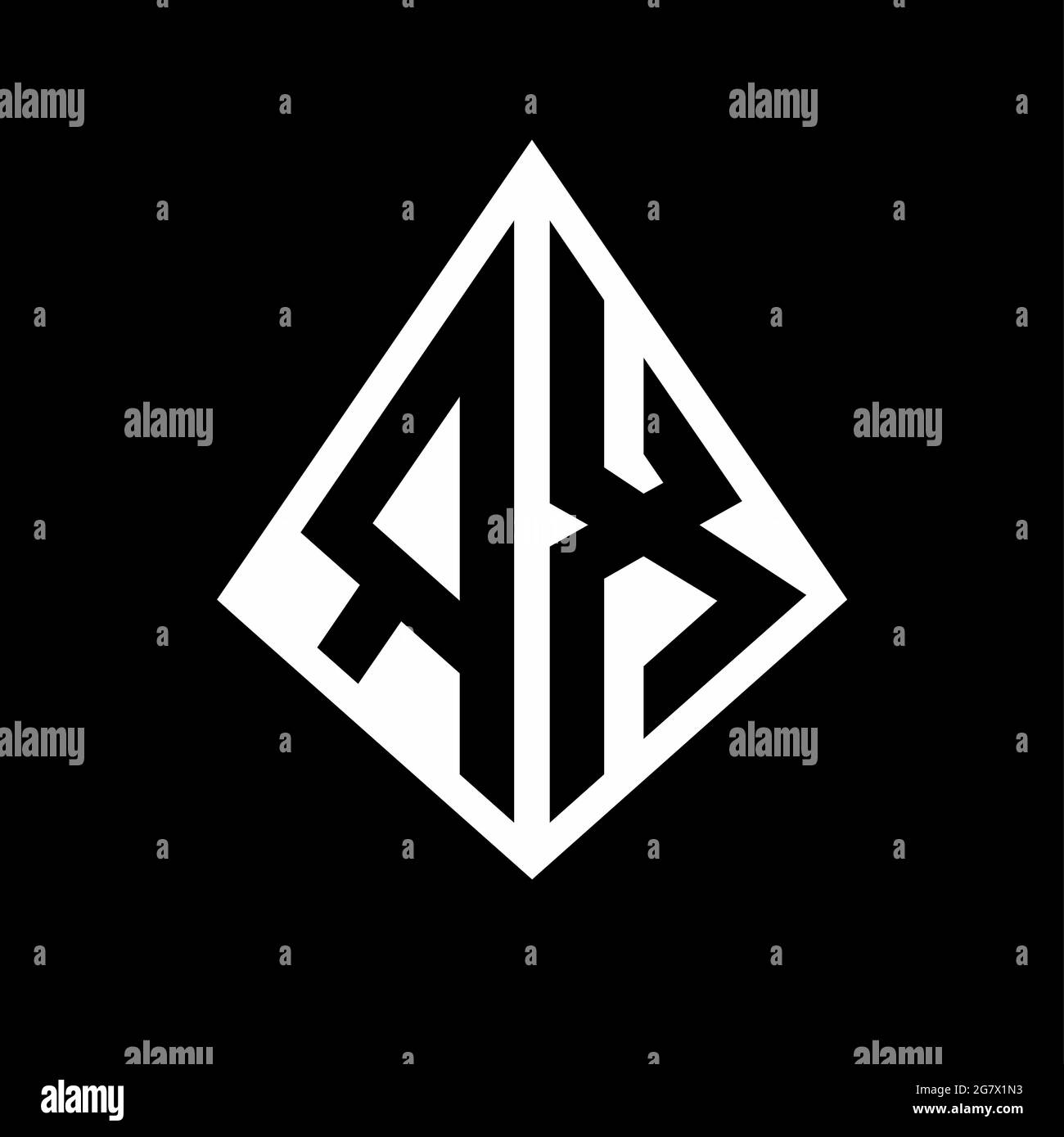 RX logo lettere monogramma con prisma forma modello vettore icona moderna Illustrazione Vettoriale