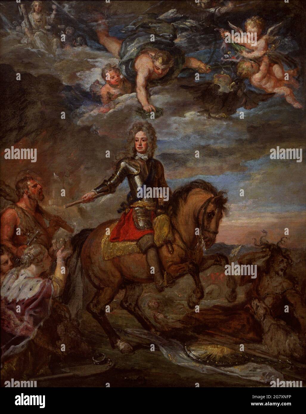 John Churchill, i duca di Marlborough (1650-1722). Militare inglese e statista. Ritratto di Sir Godfrey Kneller (1646-1723). Olio su tela (92,7 x 73,7 cm), ca. 1706. Galleria Nazionale dei Ritratti. Londra, Inghilterra, Regno Unito. Foto Stock