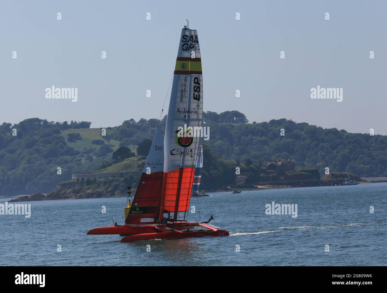 SailGP Racing Yachts a Plymouth Regno Unito Foto Stock