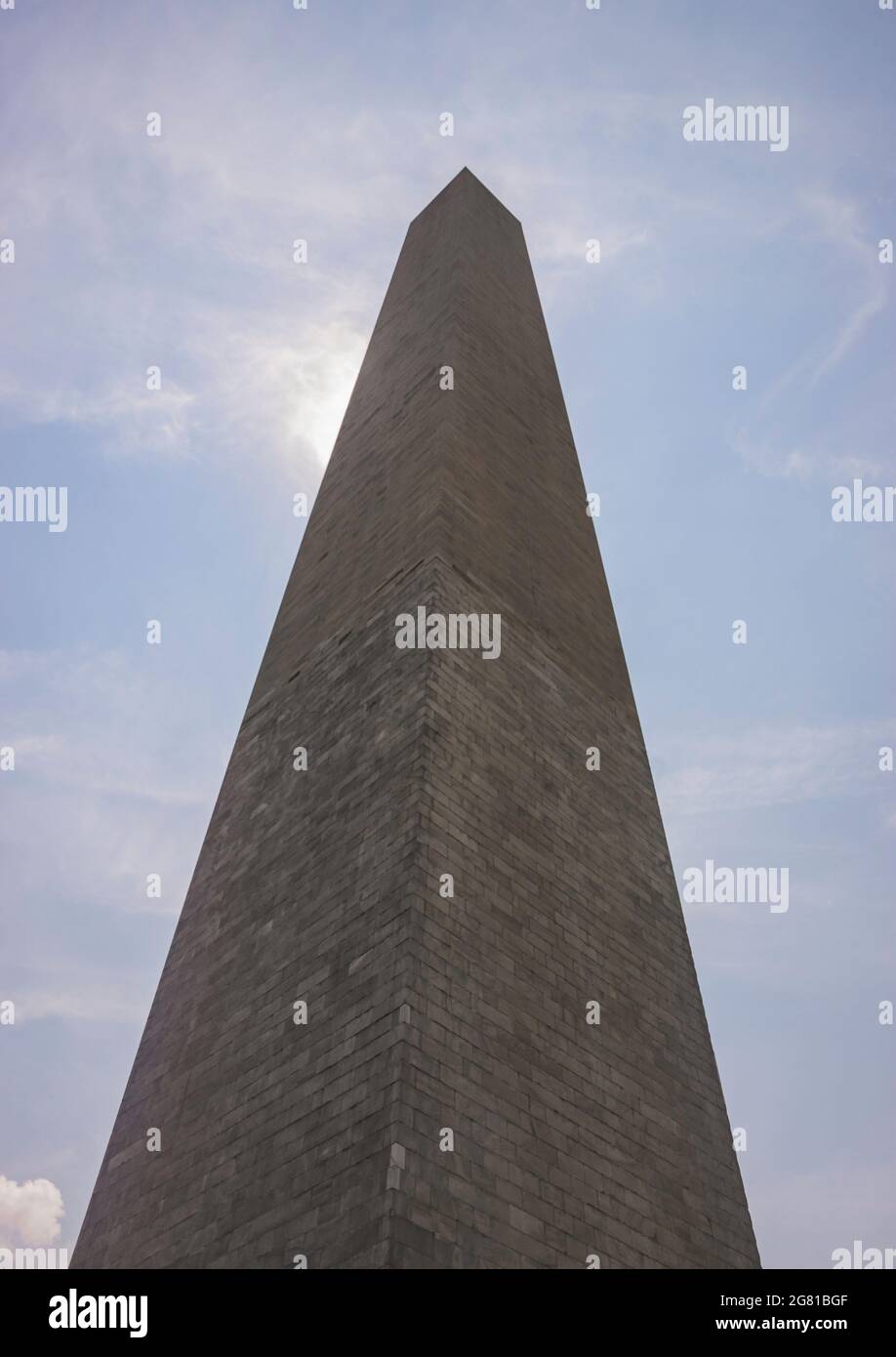 Washington Monument in the Sun Foto Stock