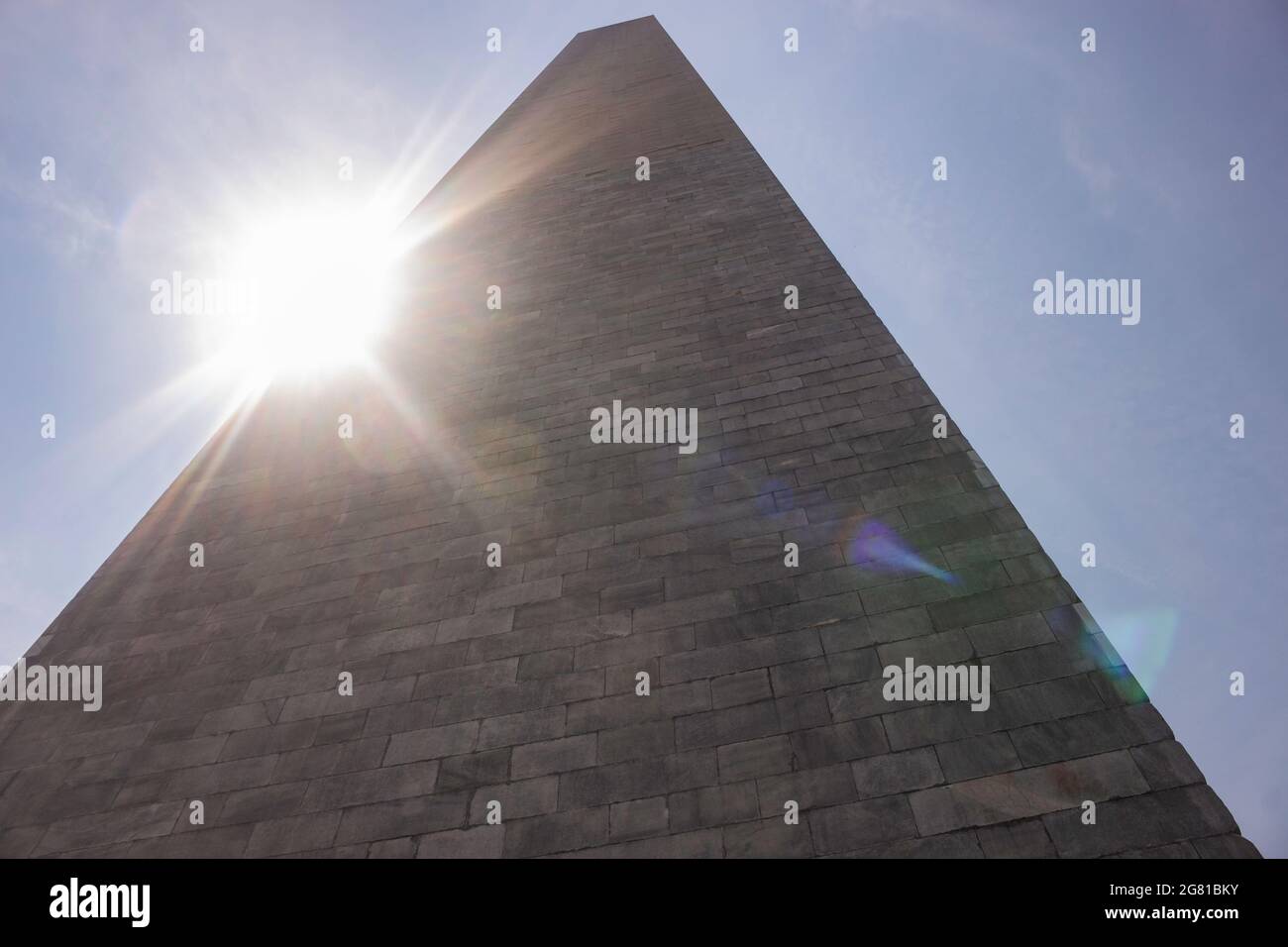 Washington Monument in the Sun Foto Stock