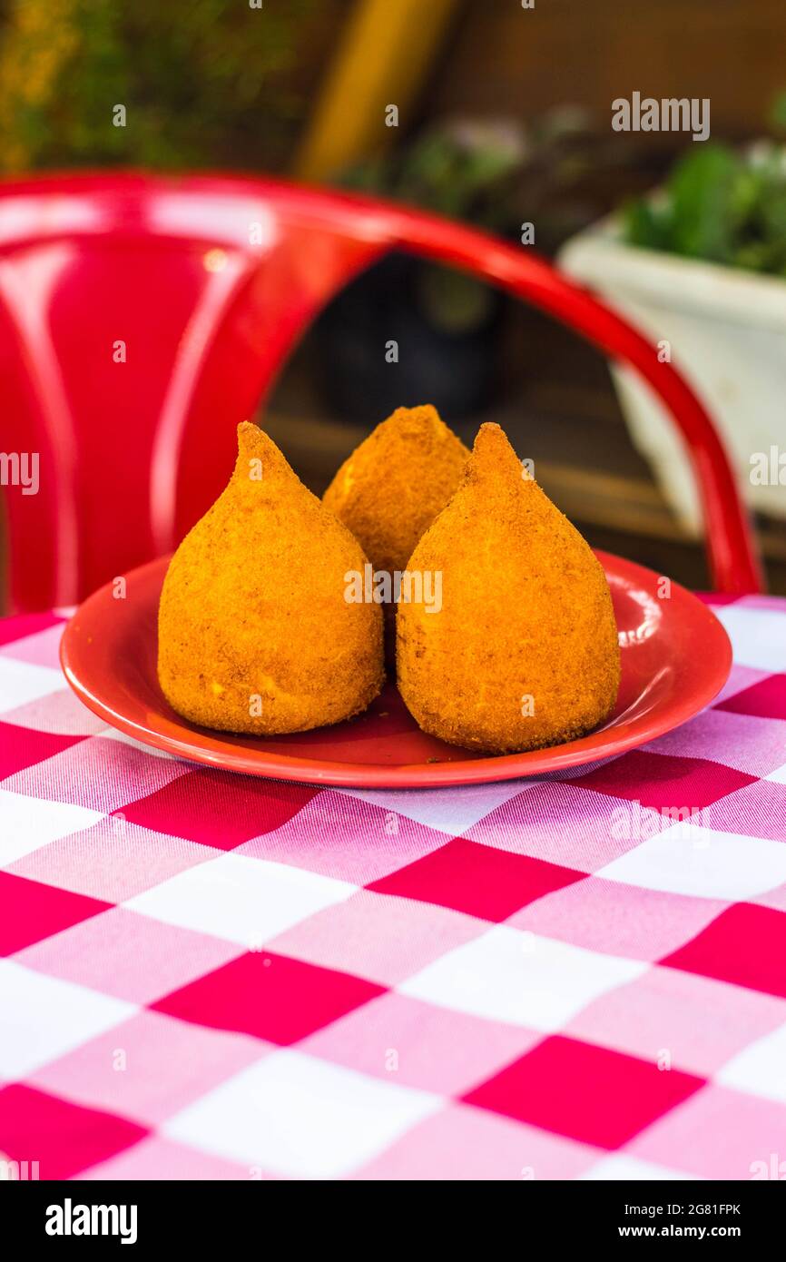 Coxinha, fotografia alimentare, campo bom, rs, brasile Foto Stock