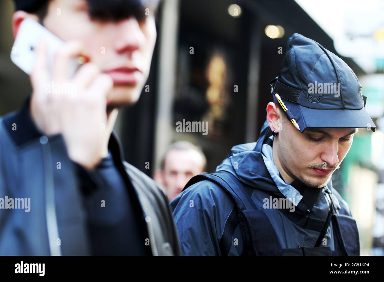 Settimana della Moda di Parigi - stile di strada - Francia Foto Stock