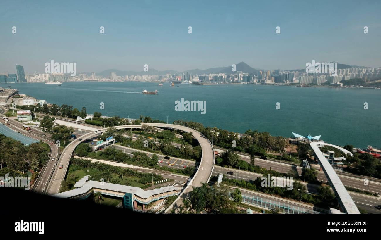 Area panoramica di Carry Bay Area di Hong Kong Foto Stock