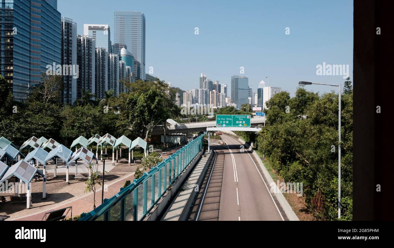 Area panoramica di Carry Bay Area di Hong Kong Foto Stock