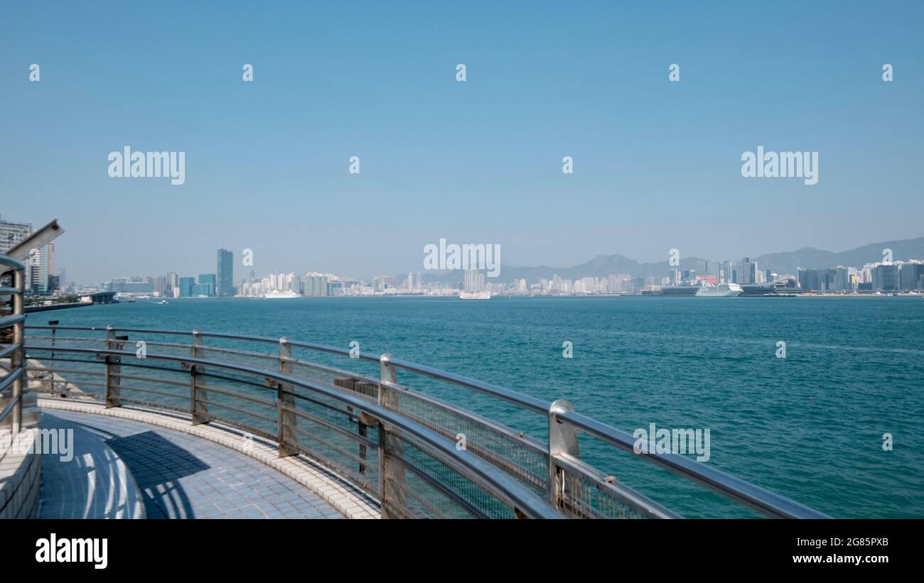 Area panoramica di Carry Bay Area di Hong Kong Foto Stock