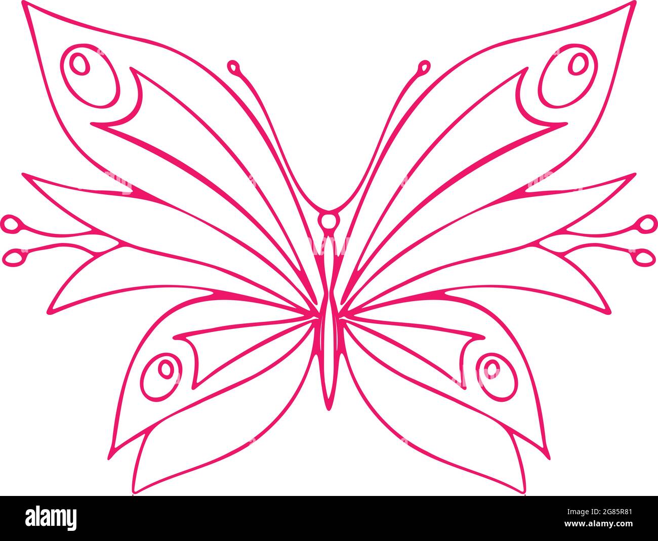 Butterfly icona vettore Illustrazione Vettoriale