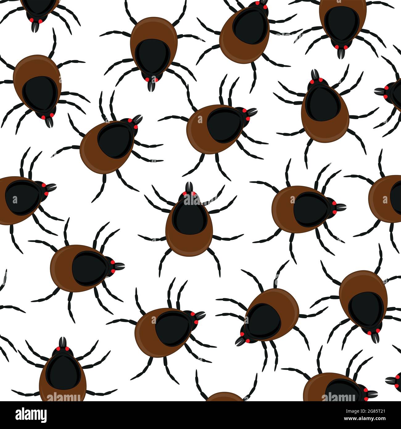 Motivo decorativo Mite di insetto difettoso del trasportatore del malattie Illustrazione Vettoriale