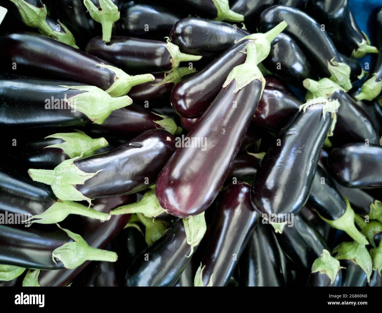 Piante di uova fresche in un mercato Foto Stock