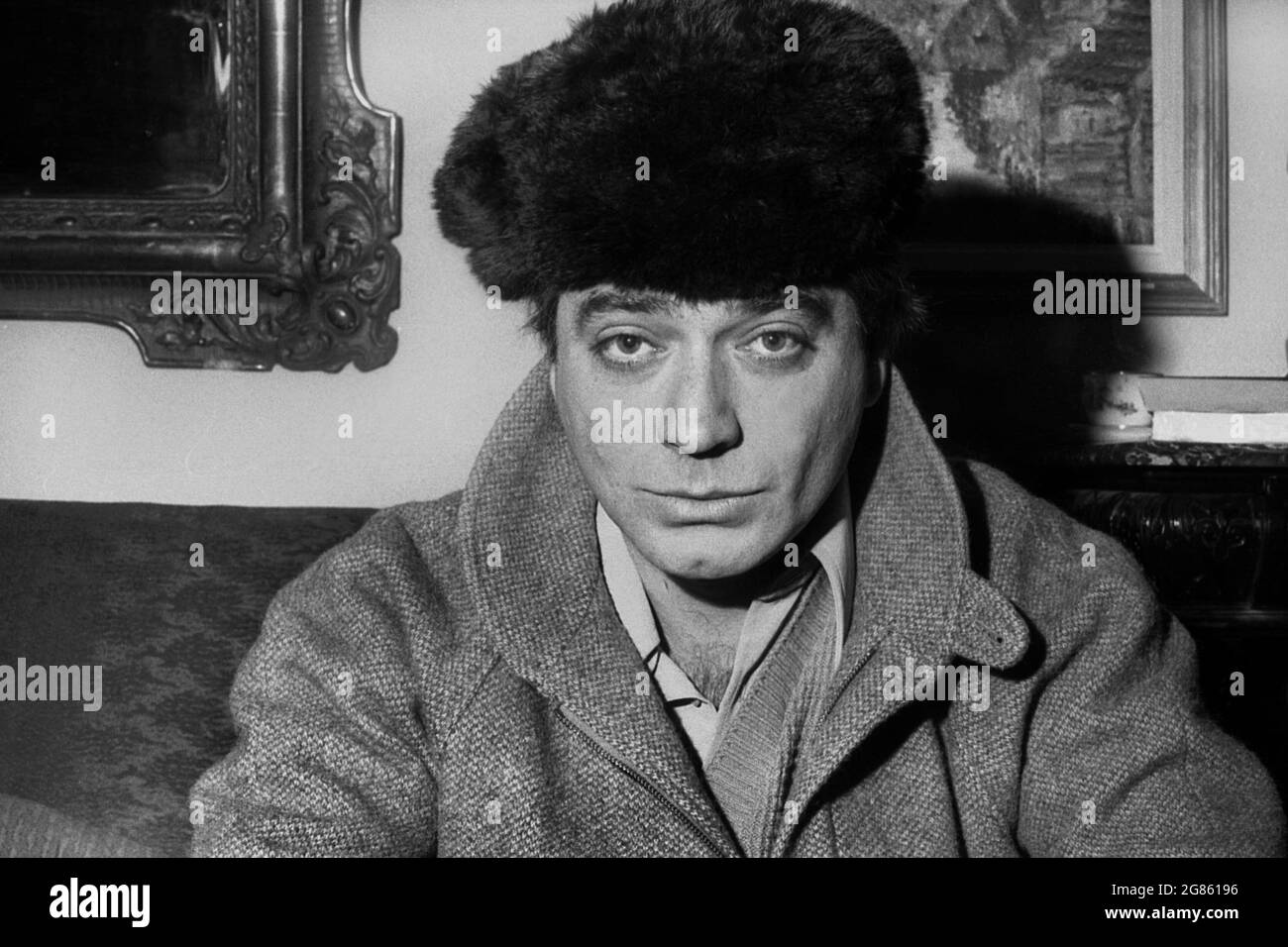 Ritratto dell'attore rumeno Alexandru RepAN, circa 1980 Foto Stock
