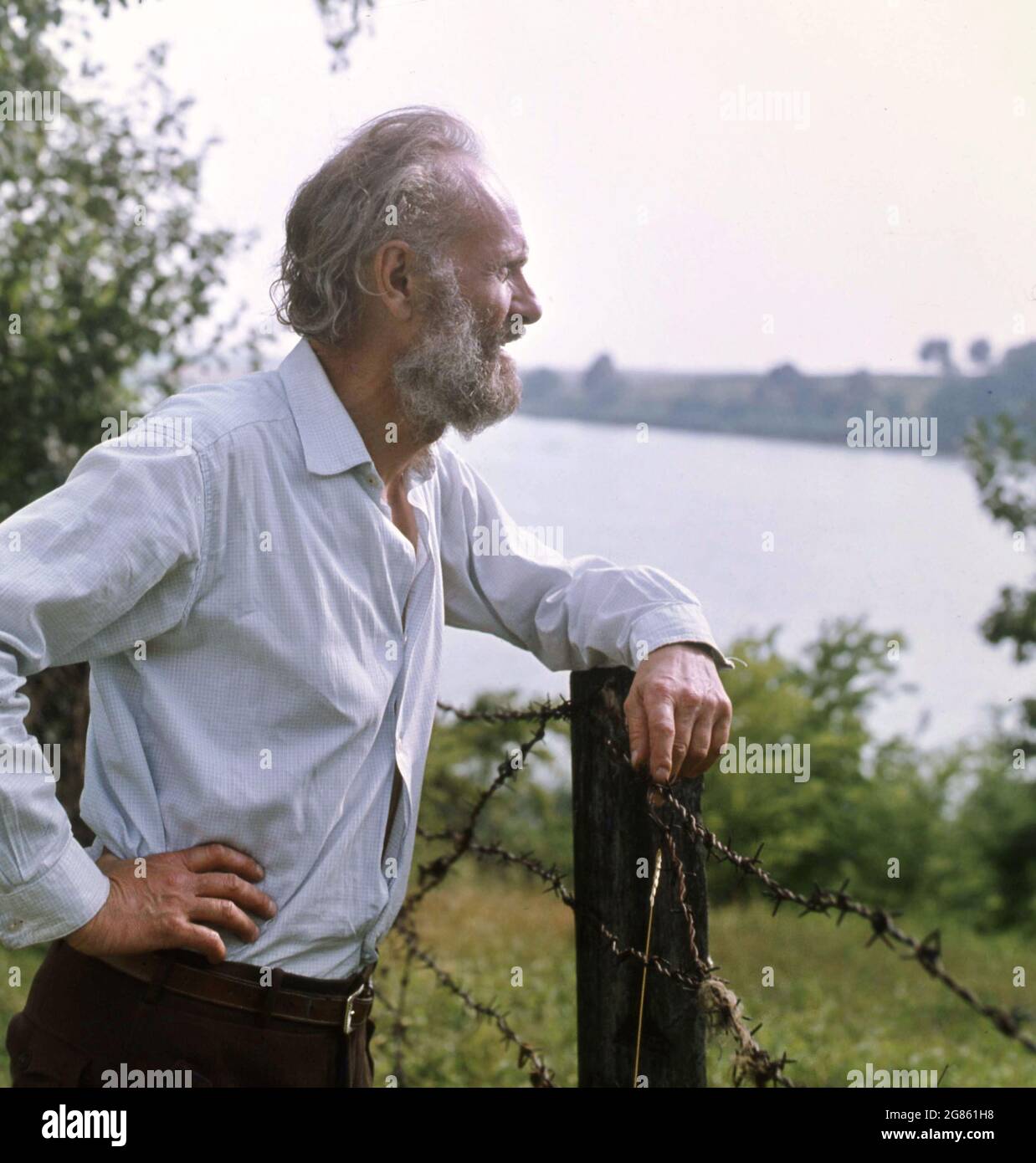 Ritratto dell'attore rumeno Andrei Codarcea, circa 1978 Foto Stock