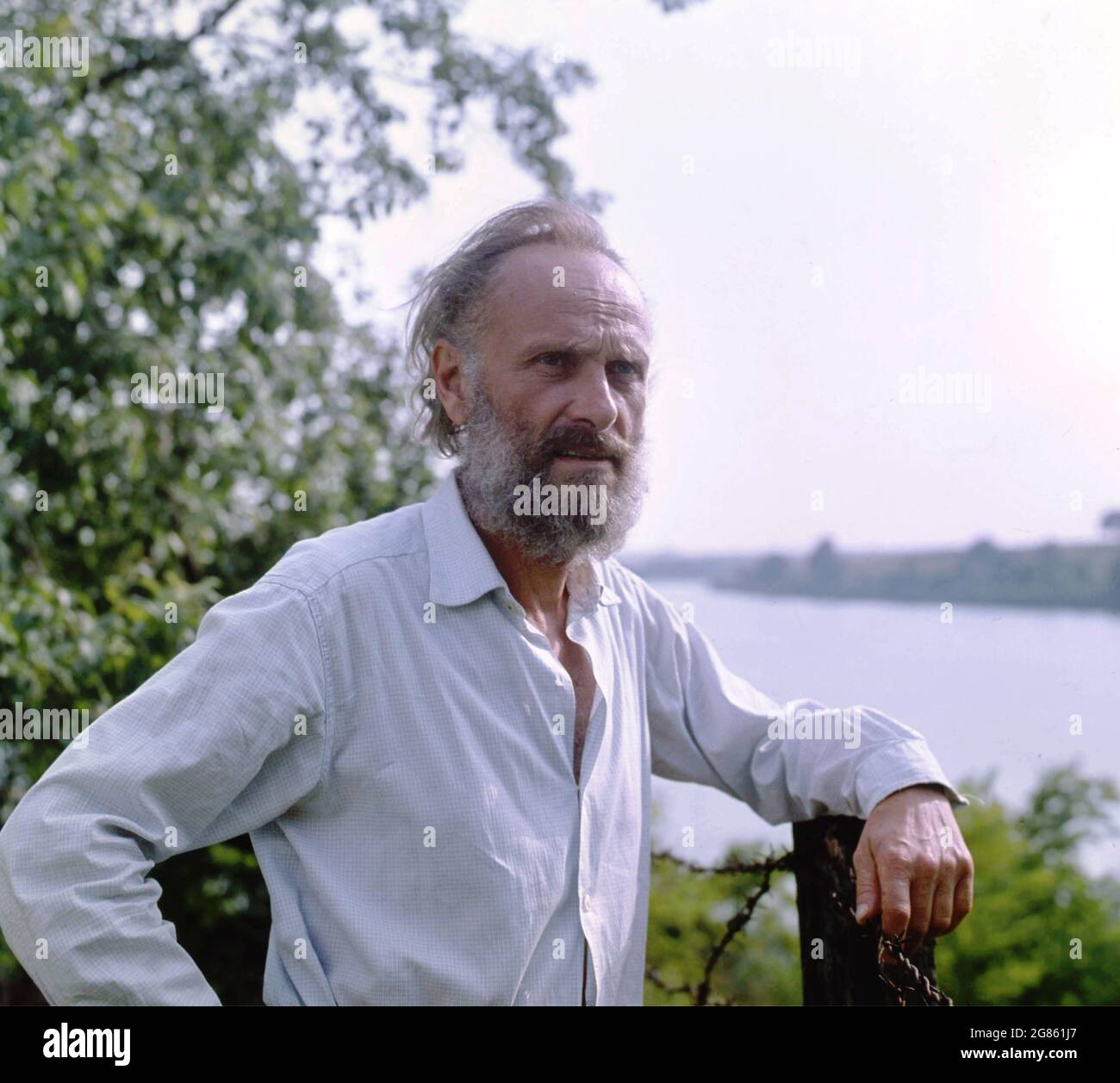 Ritratto dell'attore rumeno Andrei Codarcea, circa 1978 Foto Stock