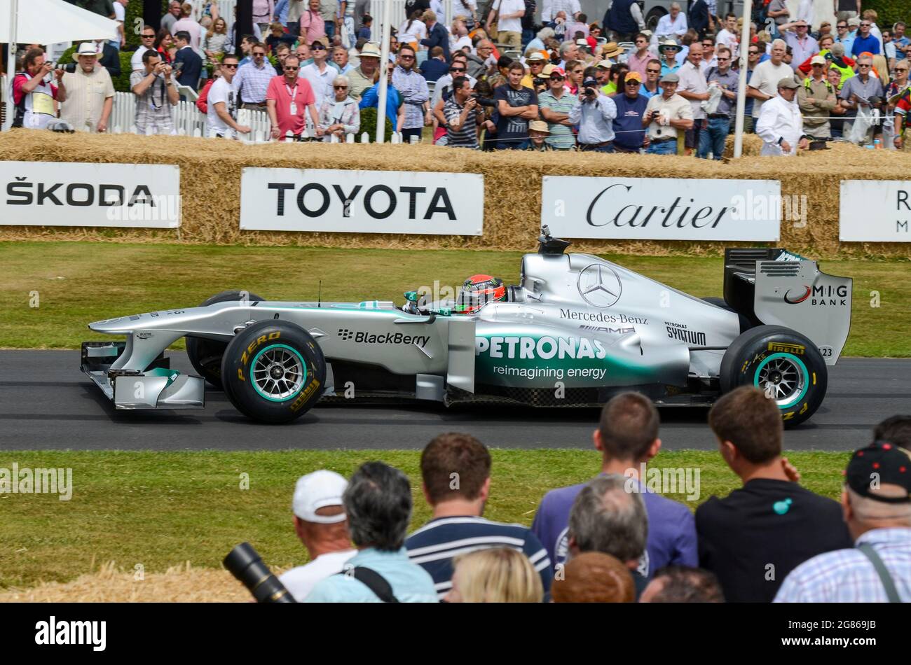 Mercedes W04 F1, Gran Premio di Formula 1 in salita al Goodwood Festival of Speed 2013 Foto Stock