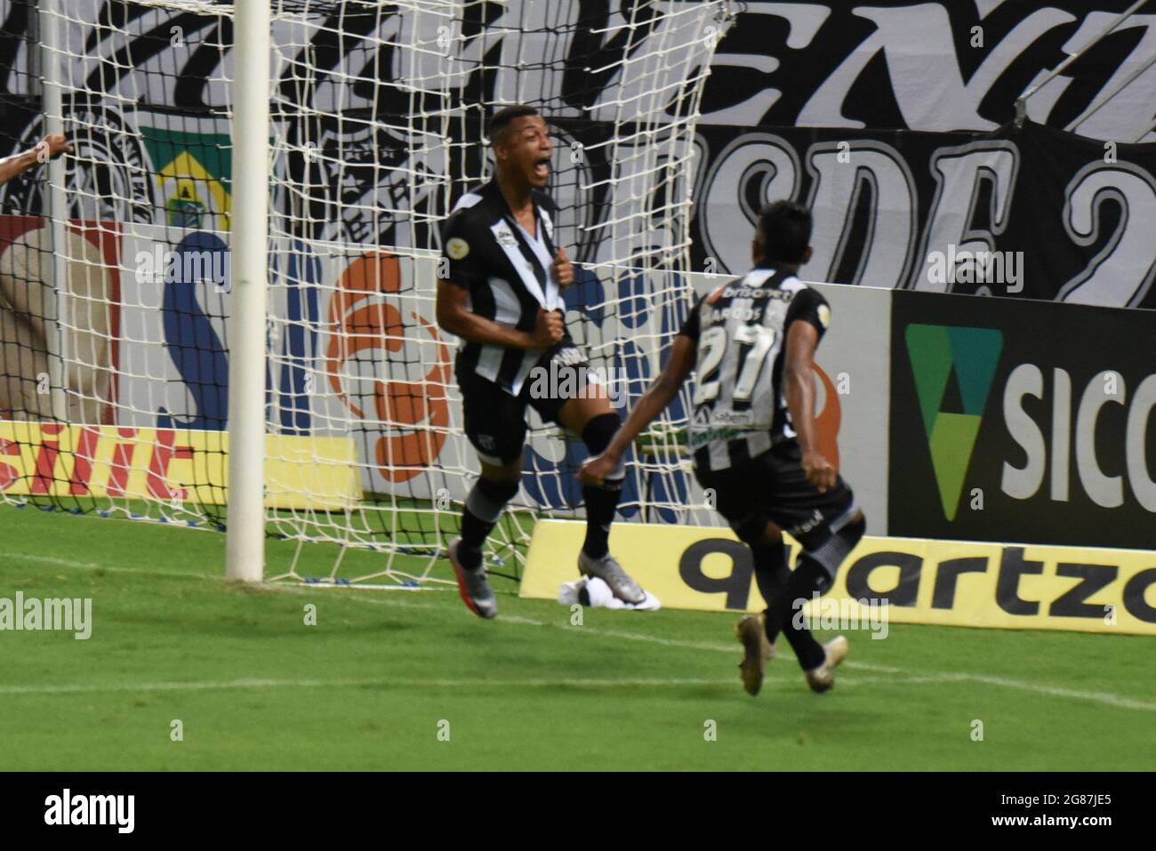 Fortaleza, Brasile. 17 luglio 2021. Wendson festeggia dopo aver segnato un gol durante la partita di calcio Campeonato Brasileiro tra Ceará v Athlético PR all'Arena Castelao, Fortaleza, Brasile. Credit: SPP Sport Press Photo. /Alamy Live News Foto Stock