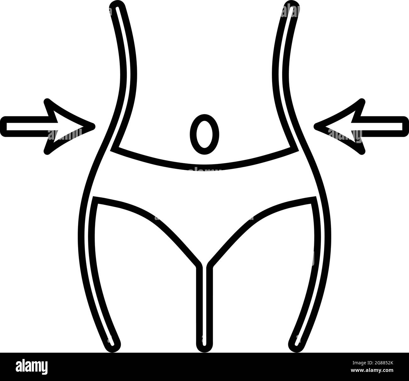 Addome, icona sanitaria - da utilizzare per scopi commerciali, supporti di stampa, web o qualsiasi tipo di progetto. File EPS vettoriale. Illustrazione Vettoriale