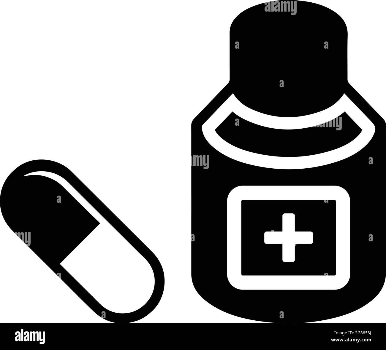 Droghe, pillole, icona della medicina - uso perfetto per progettare e sviluppare i Web site, i lime stampati e le presentazioni, i materiali promozionali e molto più. Illustrazione Vettoriale