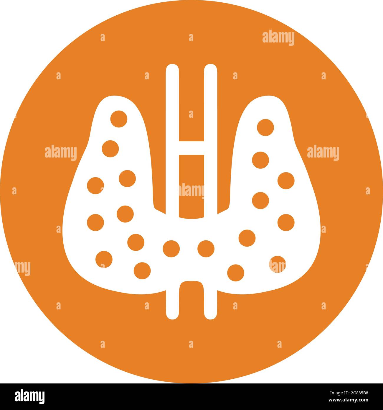 Endocrinology, icona tiroide - uso perfetto per la progettazione e lo sviluppo di siti web, file stampati e presentazioni, materiali promozionali e molto altro. Illustrazione Vettoriale