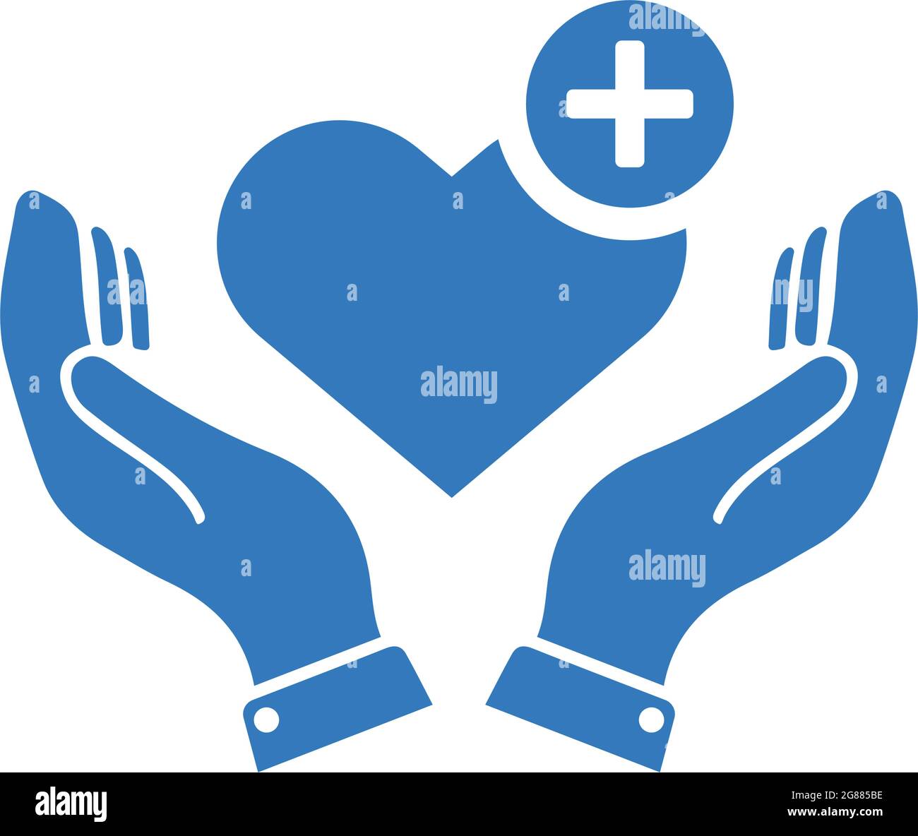 Icona sanità, cure palliative - file EPS vettoriale. Ideale per supporti di stampa, Web, immagini di magazzino, uso commerciale o qualsiasi tipo di progetto di progettazione. Illustrazione Vettoriale