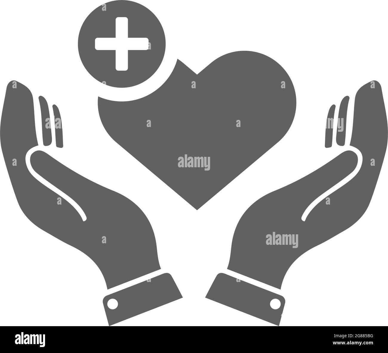 Icona sanità, cure palliative - file EPS vettoriale. Ideale per supporti di stampa, Web, immagini di magazzino, uso commerciale o qualsiasi tipo di progetto di progettazione. Illustrazione Vettoriale