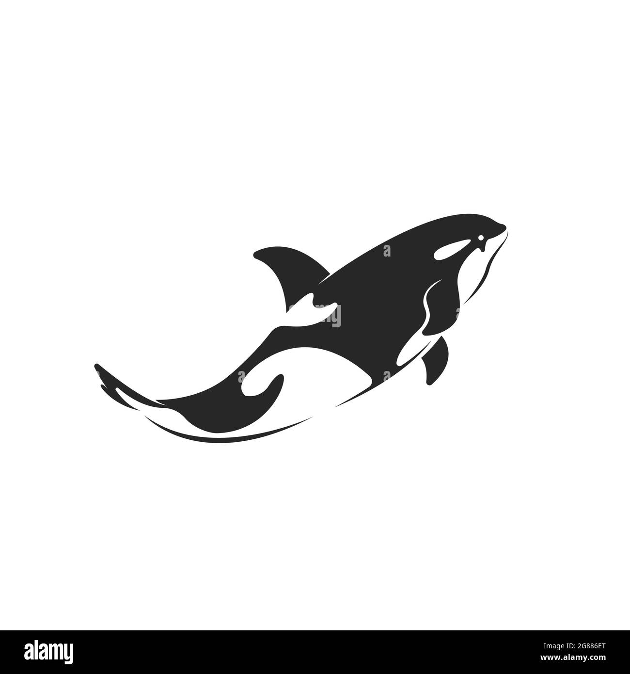 Vettore di balena disegno su sfondo bianco. Illustrazione vettoriale a livelli facilmente modificabile. Animali selvatici. Animali sottomarini Illustrazione Vettoriale