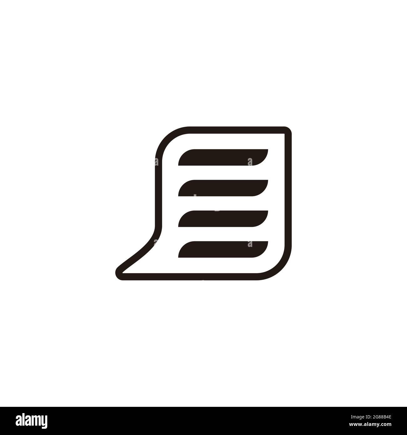 vettore di simboli art della linea del parlato a bolle di testo in carta Illustrazione Vettoriale