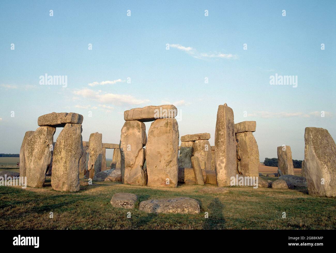 CROMLECH DE STONEHENGE - SANTUARIO UTILIZADO COMO SEPULCRO Y CALENDARIO DE PIEDRA - 2500/1700 AC. Località: STONEHENGE. Salisbury. INGHILTERRA. Foto Stock