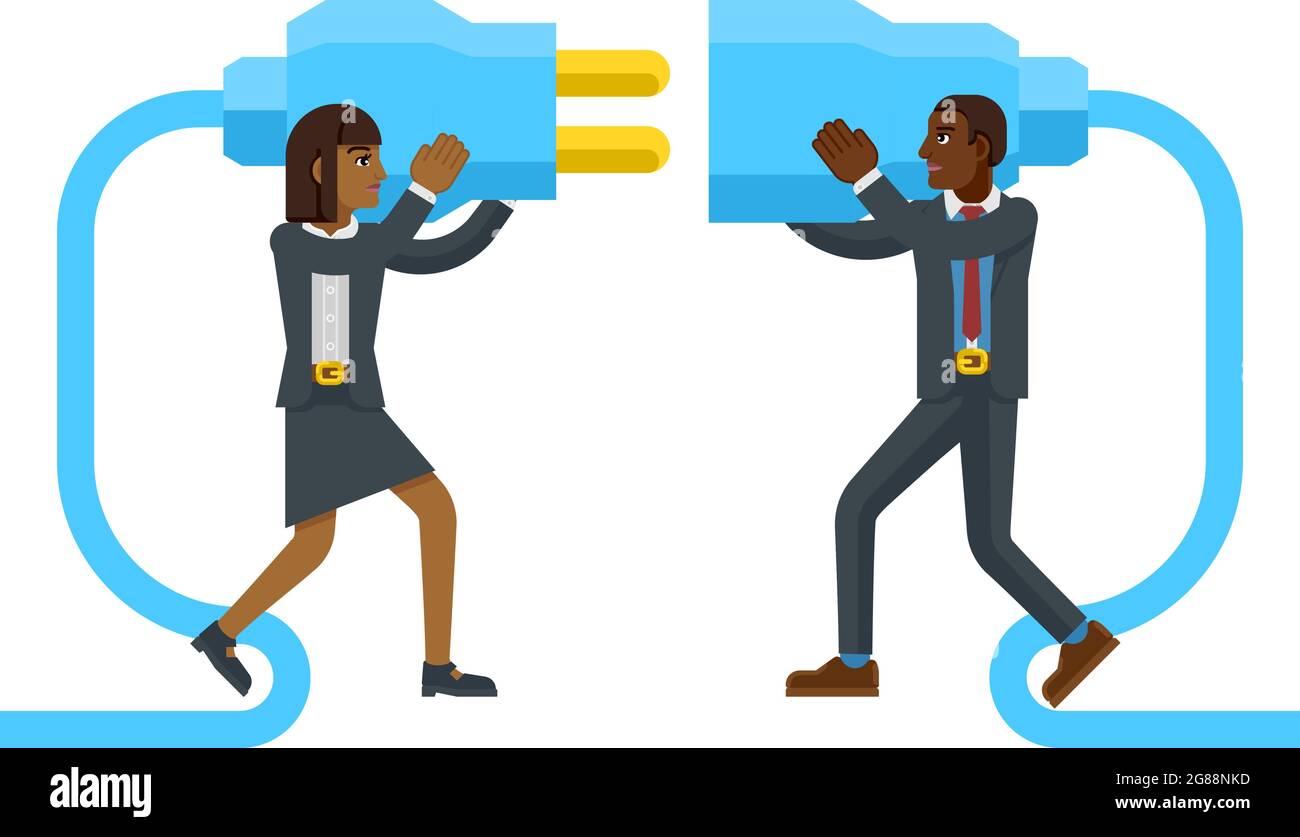 Spina di collegamento raccordo insieme il concetto di Business Illustrazione Vettoriale