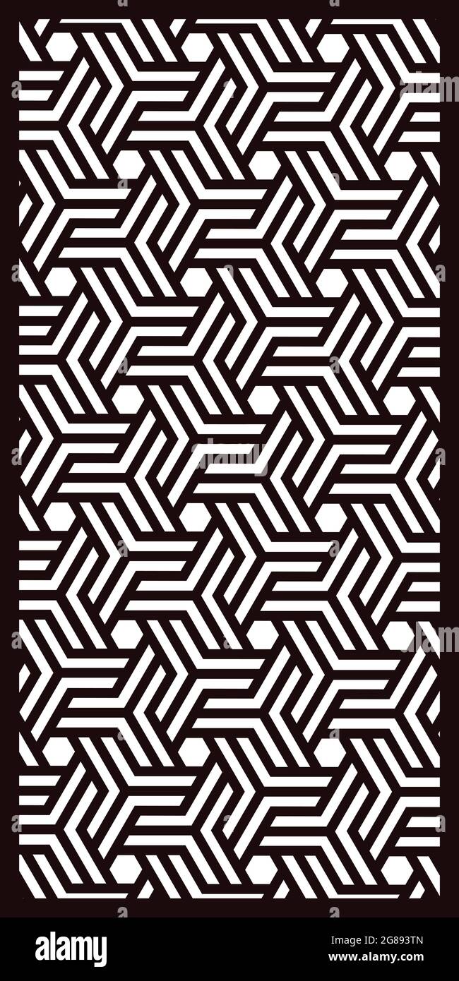 MDF scheda CNC Router MDF laser Jali disegno di taglio vettoriale jali per grafica, progettazione di angoli e bordi e pannelli divisori in compensato espanso, acrilico e cn Illustrazione Vettoriale