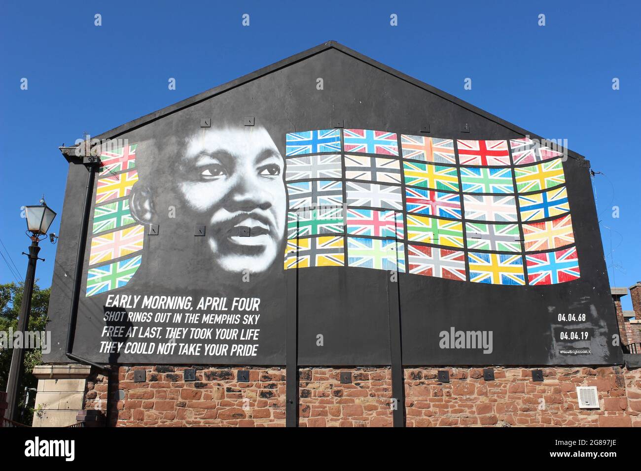 Street Art Martin Luther King, New Brighton, Merseyside, Regno Unito Foto Stock