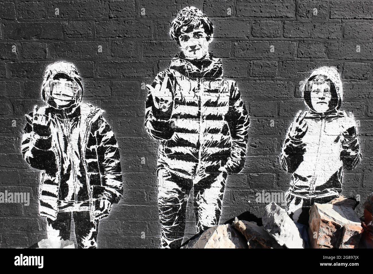 Rude Boys Street Art Foto Stock